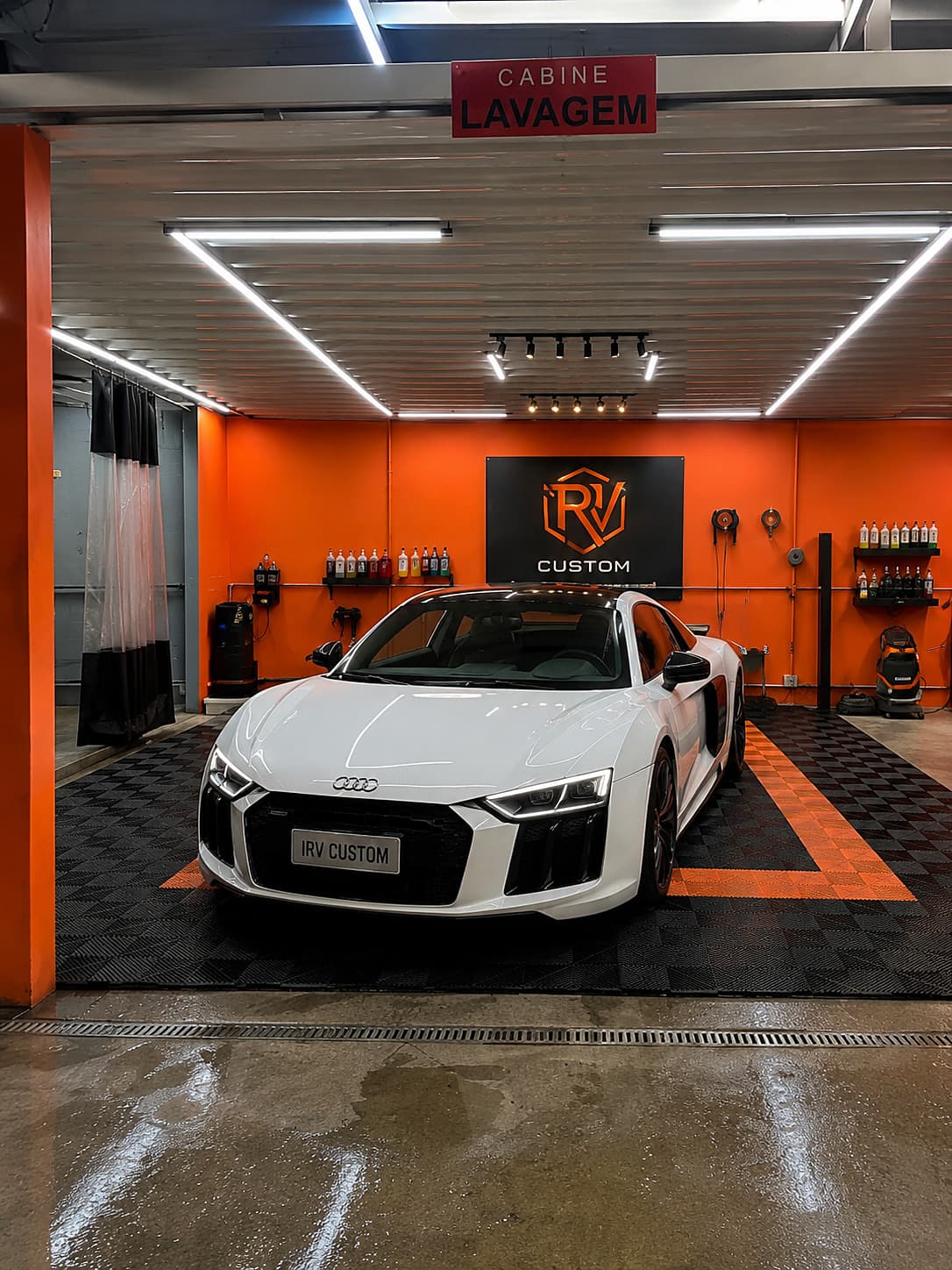 Audi branco após proteção de pintura na IRV Custom